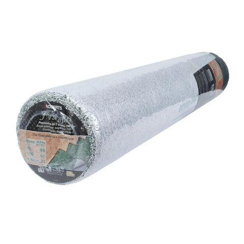 Top Shelf Premium Underlayment One Hundred Square Foot Roll heavy duty moisture blocker roll view in packaging.