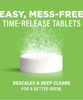 Descaler For Coffee Makers And Espresso Machines Three Tablet System That Kicks Mineral Deposits And Limescale No Vinegar Odor
