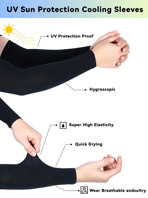 10 Pairs UV Arm Sleeves For Men And Women Cooling Tattoo Cover Up Compression Sun Protection Sleeves For Outdoor Activities