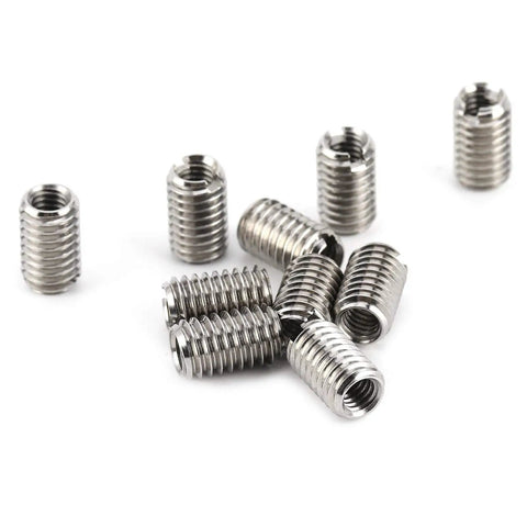 Slick Helical Screw Thread Repair Inserts Kit Packed With 10 Heavy Duty Coil Sleeves Matching M6 Outer Threads And M4 Internal Fits For Auto Repairs Quick Fixes And Diy Metal Restoration