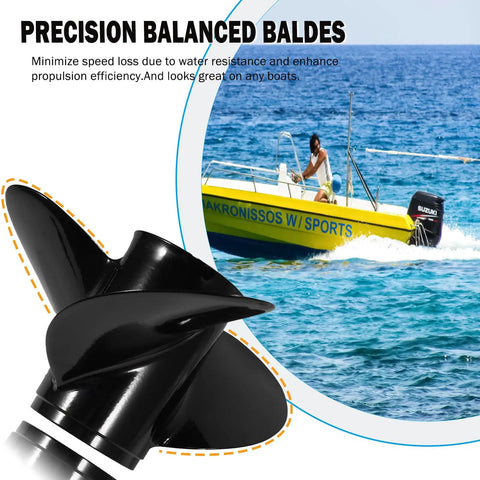 Upgrade Aluminum Boat Propeller Thirteen And A Quarter Inch Diameter Seventeen Pitch Three Blade Right Hand Rotation