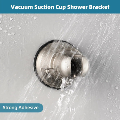 Vacuum Suction Shower Head Holder With Adjustable Height And No Drill Install