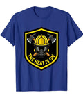 Dope Firefighter Graphic Tee For Men Royal Blue Firehouse Crew Shirt For Active Duty Responders And Fire Academy Graduates Premium Emergency Service Apparel with graphic design