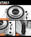 Close-up of Front Or Rear Wheel Bearing And Hub Assembly for Ford Explorer 2011-2018 and Police Interceptor Utility 2013-2018, 5-Lug.