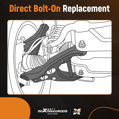 Direct Bolt-On Replacement 2 Piece Front Lower Control Arms For Nissan Pathfinder 2013 2020 Infiniti QX60 2014 2022 Infiniti JX35 2013