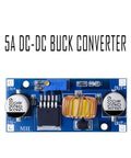 Front view of Four Pack 5 Amp DC To DC Buck Converter Adjustable 4 To 38 Volt Input 1.25 To 36 Volt Output Step Down Regulator Module