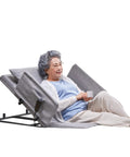 Electric Power Lifting Adjustable Bed Back Rest For Patient Back Support Helps Elderly Sit Upright On Firm Platform, grey, 43 inch length.