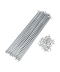 48 Piece Set 10G Bicycle Spokes 260mm For Road And Mountain Bikes Carbon Steel Galvanized Silver Tone With 3mm Diameter And 5.5mm Elbow 10G Nipple Thread Built To Last