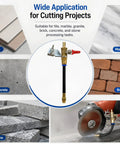 Wet Cut Dust Control Kit For Angle Grinders With Water Sprayer, Direct Precise Spray To The Cut Point, Dramatically Reducing Dust While Cutting Tile Marble Stone Brick And Concrete, Dual Action Blade Cool on angle grinder for tile, marble, concrete, brick