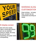 Solar Powered Radar Speed Sign With Real Time Speed Display For Highways And Speed Limited Roads, Wireless Setup