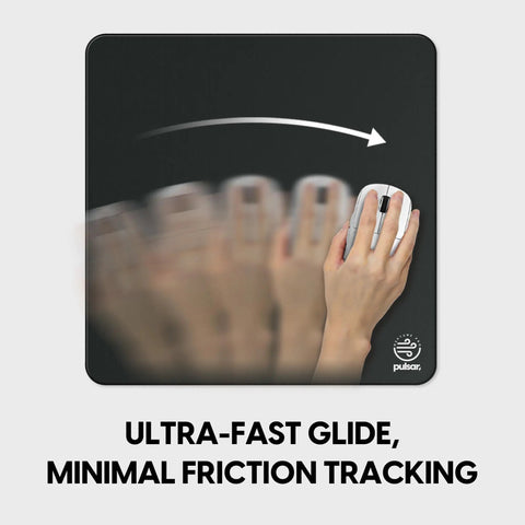 Extra Large Soft Gaming Mouse Pad With Buttery Smooth Glide Surface And Textured Control Layer To Lock In Precision Aiming And Crush Ranked Matches In Jet Black Desk Mat, showcasing ultra-fast glide and minimal friction tracking.