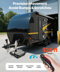 Heavy Duty Electric Trailer Mover Tackles 9000 Lbs Loads Via Remote Control near RV in storage with precision movement.