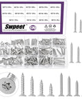 Rock Solid 170 Piece 304 Stainless Steel Screw Kit Packs 14 Sizes M3 To M6 With Tamper Proof Torx Drive and Flat Countersunk Heads For Quick Wood And Soft Metal Projects, displayed in a case.