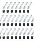 Heavy Duty 25 Pack Cam Lock Screws For Furniture Assembly Zinc Alloy M6x33mm with dowels displayed in a grid layout.