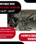 Heavy Duty Universal Exhaust Hangers For Tailpipe And Muffler, Flexible Swivel Mounts with rubber cushions, pipe mounted
