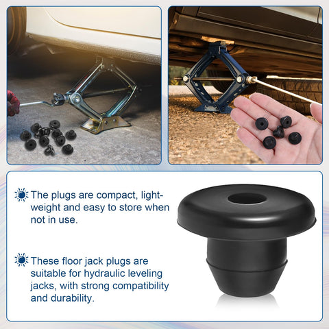 12 Piece Flat Head Rubber Hydraulic Jack Oil Plug Set For 5/16 Inch Holes Universal Floor Jack Filler Bung Replacement Parts Leakproof Rubber Plugs For Oil Reservoir Filler Hole Reusable And Durable DIY Friendly