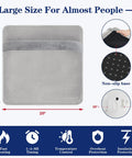 Double Sided Electric Foot Warmer With LCD Display And Auto Shut Off, 9 Heat Settings, showing size and non-slip base