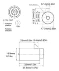 Technical drawing of Keyed Alike Vending Machine Lock Set With Tubular Keyway For Coke Soda Pepsi Snack Candy Gumball Machines 5 Locks And 15 Keys Easy One Key Opens All Durable Steel Construction For Most Cabinets LANIAKEA
