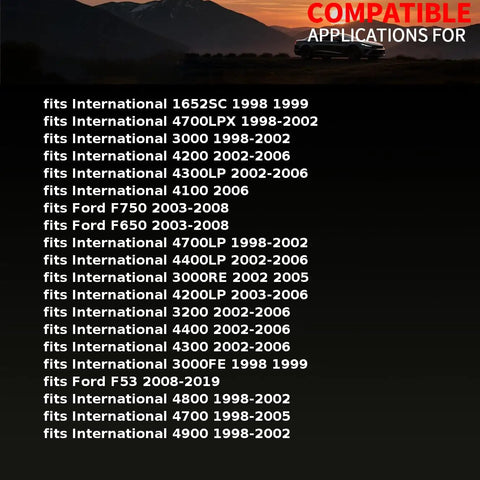 Compatibility list for Pro Grade Premium Pneumatic Brake Caliper Compression Tool For Ford F53 F650 F750 2003-2019 and International models