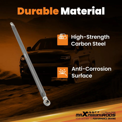 Adjustable Front Track Bar For RAM 1500 2500 3500 4WD 1994 To 2002 Heavy Duty Steering Stabilizer Replacement For Lifted Rigs Reduces Wobble And Improves Handling. carbon steel track bar with anti-corrosion surface