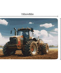Farm Tractor Themed Area Rug 40 By 60 Inch Non Slip Stain Resistant Low Pile Floor Mat For Living Room And Dining Room