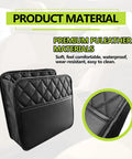 Car Seat Back Organizer PU Leather Hanging Pocket Waterproof Easy To Clean Multipurpose Storage Bag For Small Items Universal Fit