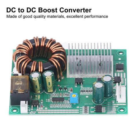 DC To DC Boost Converter Adjustable Step Up Module 185 Watt EV Power Supply 24V To 43V with copper coils and thermal heatsink.