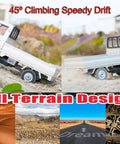 WPL D12 RC Car One To Ten Scale Drift Ready To Run Off Road Crawler showcasing all-terrain design and climbing ability