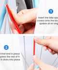 Reflective Bike Spoke Covers Set Of 72 Pieces Red White Blue Wheel Skins For 4th Of July ABS Material installation process