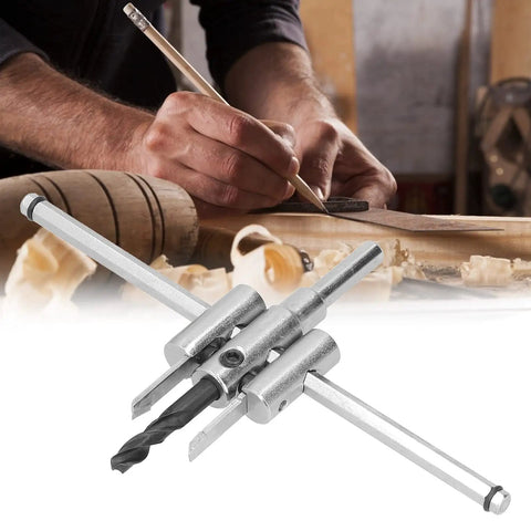 Heavy Duty Adjustable Circle Hole Cutter Saw Kit For Wood Plastic And Gypsum Board With Hss And Carbide Knives Perfect Pro DIY Tools That Make Clean Cuts In Your Shop Or On Any Home Improvement Project You Got, wood circle cutter with drill bit