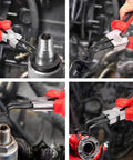 4 Piece Snap Ring Pliers Set For Internal And External Retaining Rings, 7 Inch Heavy Duty Circlip Pliers In Use