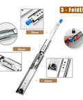 Lockable Ball Bearing Drawer Slides Offering Full Extension Smooth Glide Industrial Grade Steel Construction For Trucks And RV Cabinets, 26mm, 40mm, 53mm details.