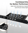 No Sweat One U Rack Mount Bracket For Micro Desktop Computers Featuring Smooth Rail Sliding And Tough Metal Armor Perfect For Modern Office Desks And Lean Server Racks Making Tech Setup A Breeze Across America, ventilated shelf for cooling