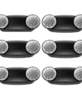 Six Pack Round LED Emergency Light With Battery Backup Black Dual Adjustable Heads UL Certified Exit Sign 120 277 VAC
