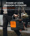 Man carrying Your Go To Portable Power Station 2000 Series 2042Wh LiFePO4 Backup Generator With 2200W Output USB C PD 100W