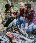 Family using Marshmallow Roasting Sticks Set Of 2 With Multiple Attachments For Campfire S'Mores by campfire