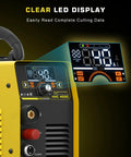 HXC400D Plasma Cutter 110/220V Dual Voltage 40A Non High Frequency Non Touch Pilot Arc With a Big LED Display front view