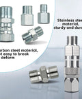 Six Piece Pro Grade Sprayer Joint Set For Airless Paint Sprayers With Spray Gun Swivel Joint And Paint Hose Connectors, stainless steel and carbon steel