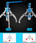 Beefy Hydraulic Gear Puller Kit With 2 And 3 Jaw Convertible Heads shown fully assembled