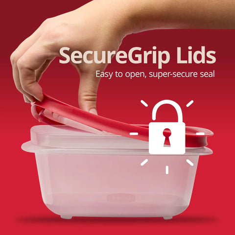 Hand opening Large Food Storage Containers Set With Lids 18 Piece Stackable Containers For Fridge And Pantry Clear BPA Free
