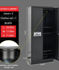 Locker cabinet from Preassembled Garage Storage Cabinet Set With LED Lights 6 Piece Workshop Organizer In Black And Red