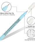 0.38mm blue pen with durable clip from 20 Pack Bible Highlighters And Fine Point Pens No Bleed Through For Bible Study And Journaling