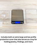 Platinum XP500 Pro Grade Jeweler Pocket Scale with covers, 500g x 0.01g Readout, Compact Digital Scale, Crystal LCD