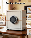 Electronic Safe Lock Replacement Kit for Gun Safes with features like zinc alloy keypad and swing bolt on table