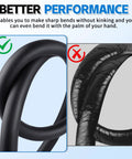 Boltigen 3/8 in ID transmission oil cooler hose, 10 ft, black rubber; good vs worn comparison