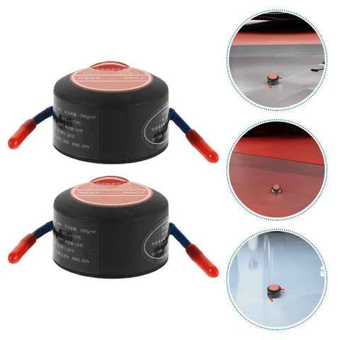 2 Pack Straight Up Automatic Aerosol Fire Extinguisher Car Engine Heat Killer No Sweat Emergency Kit showing two black cans with red nozzles.