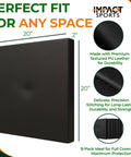 Solid Hit Different Golf Simulator Wall Padding Set High Density Acoustic Foam Panels Wrapped In Durable Pu Leather Faceplate 20x20 inches