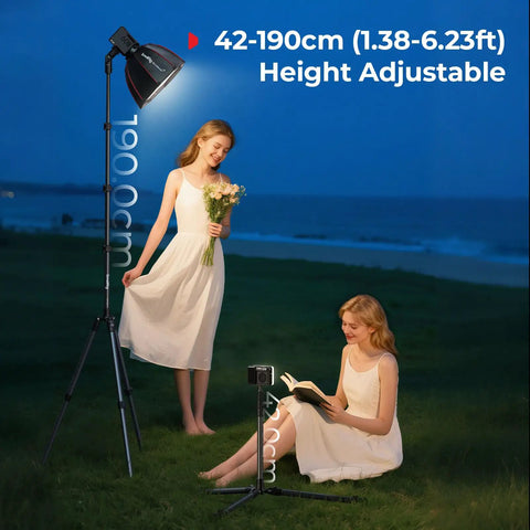 Adjustable Light Stand For Photography And Video Gear Up To 8.8 Lb Support 74.8 Inch Tall Studio Tripod Lighting Outdoor Scene