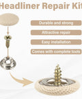 50 Set Car Roof Headliner Repair Kit With 202 Pcs Auto Roof Snap Rivets Retainers And Installation Tool beige grid clamps