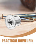 Stainless Steel Dowel Pin Set For Woodworking, Pro Grade Precision Transfer Plugs For Cabinet Making And Furniture DIY close-up